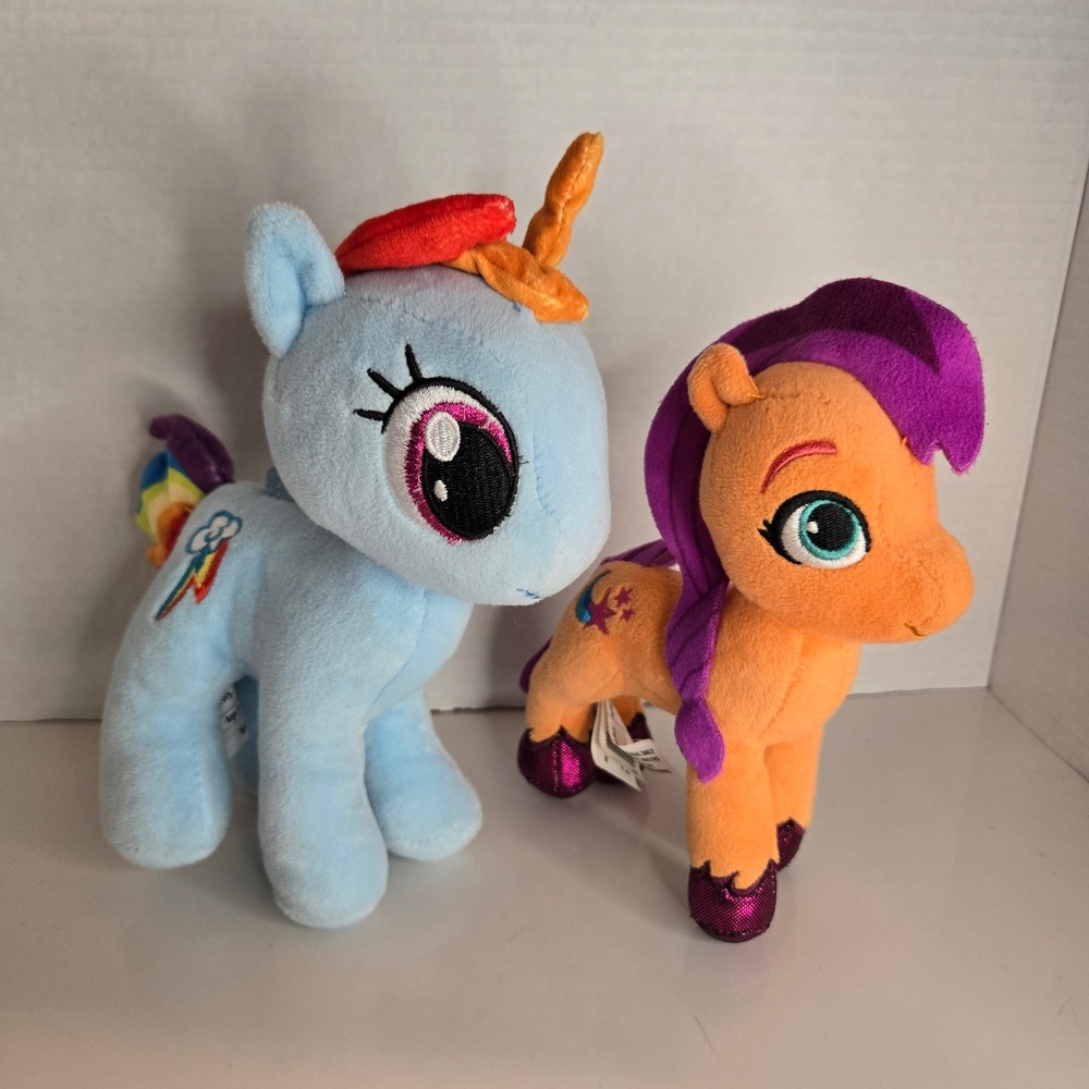 My Little Pony 2021 Rainbow Dash Sunny Starscout Plush Stuffed Animal Lot of 2